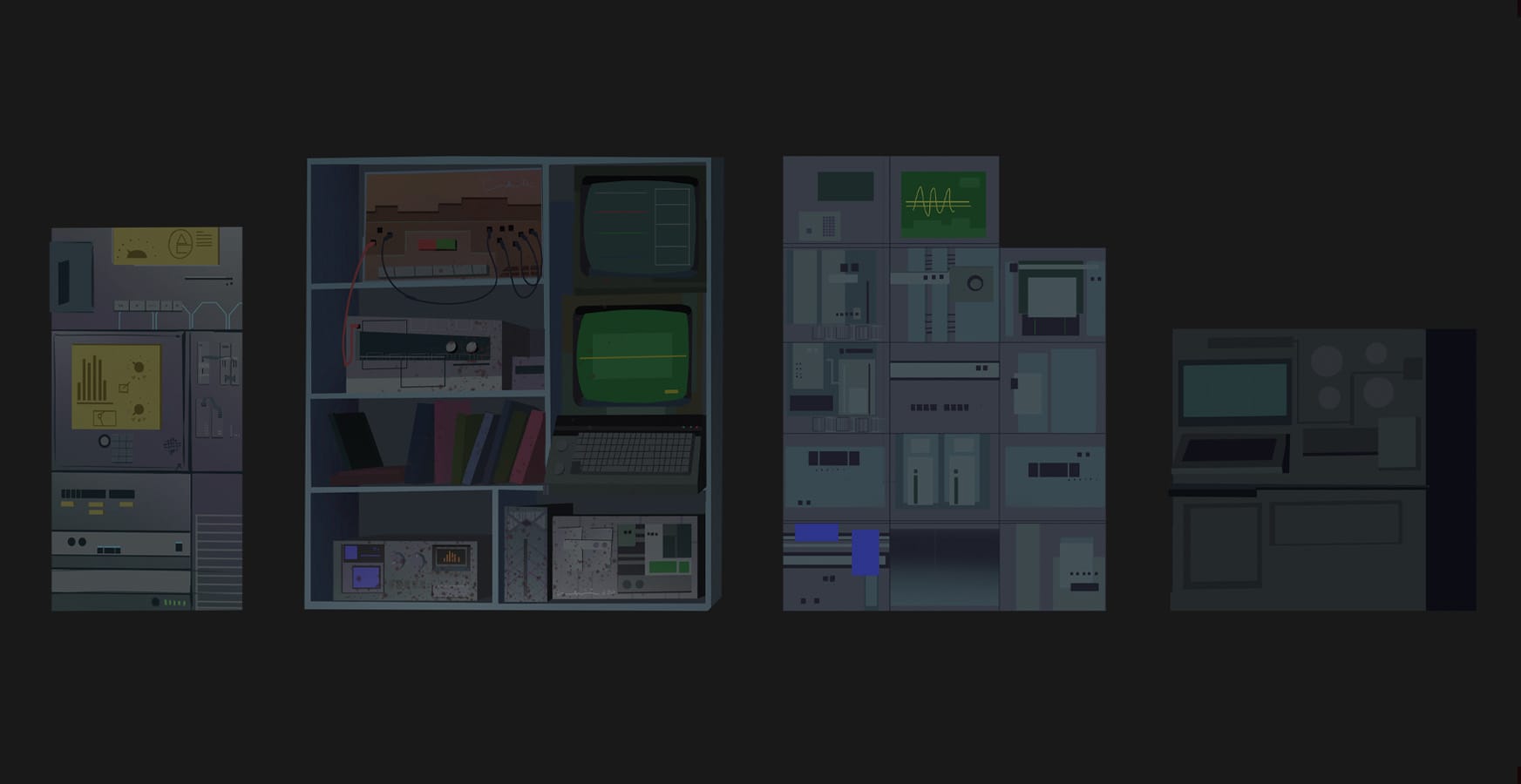 prop design - machinery in Sal's lab